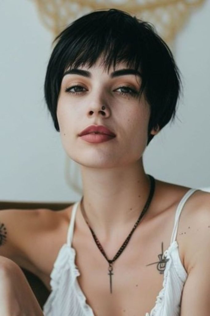 Classic Blunt Cut Pixie Hairstyle