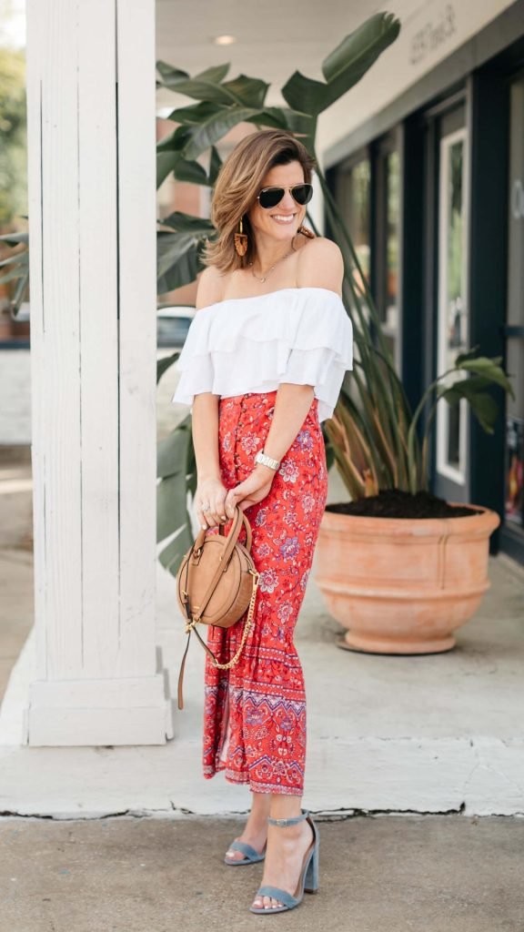 Crop Top and High-Waisted Skirt Outfit