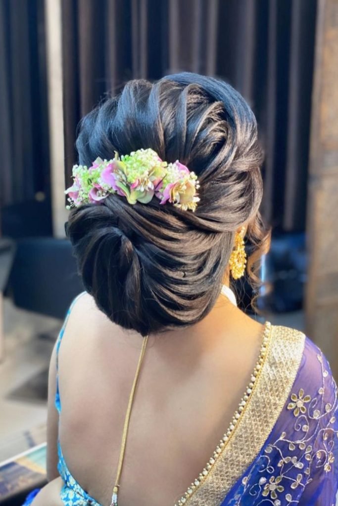Floral-Embellished Elegant Bun