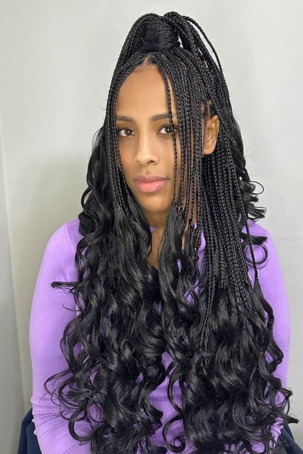 Half-Up French Curls Styling
