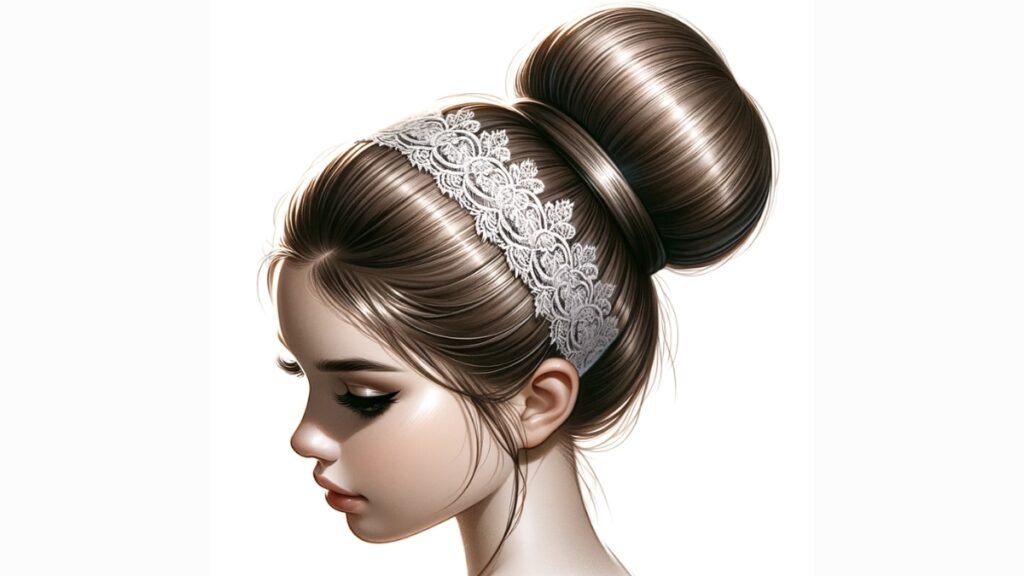 Ballerina Bun with Lace Headband