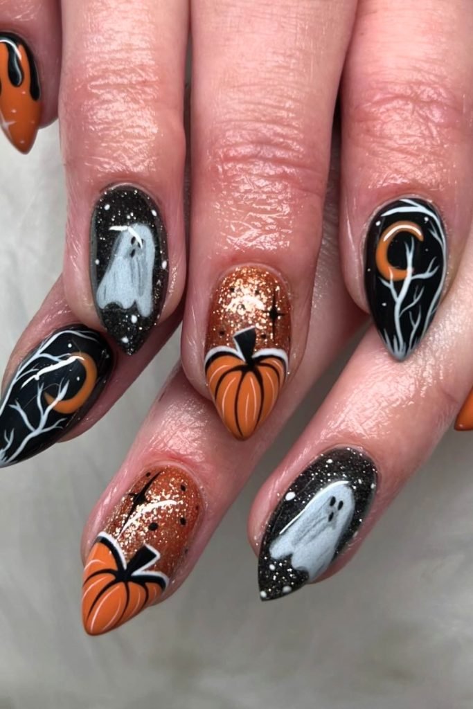 Midnight Whispers Nail Art