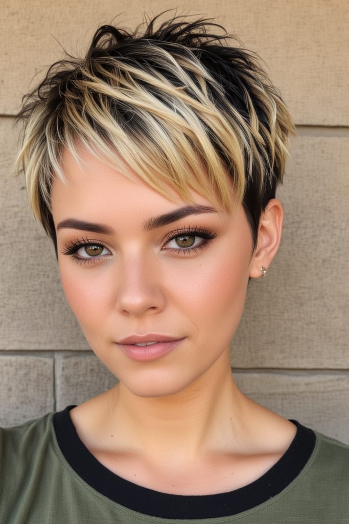 18. Two-Tone Pixie Hairstyle