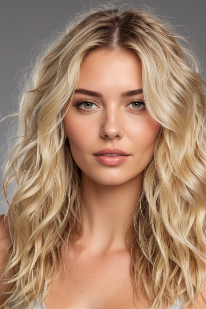 Blonde beach waves