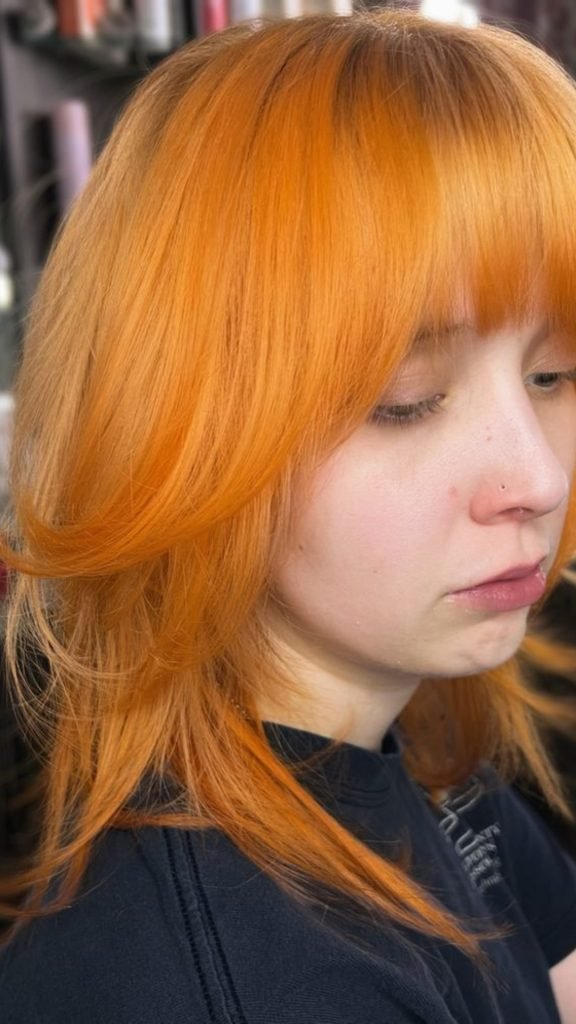Bright Orange Shag Hairstyle
