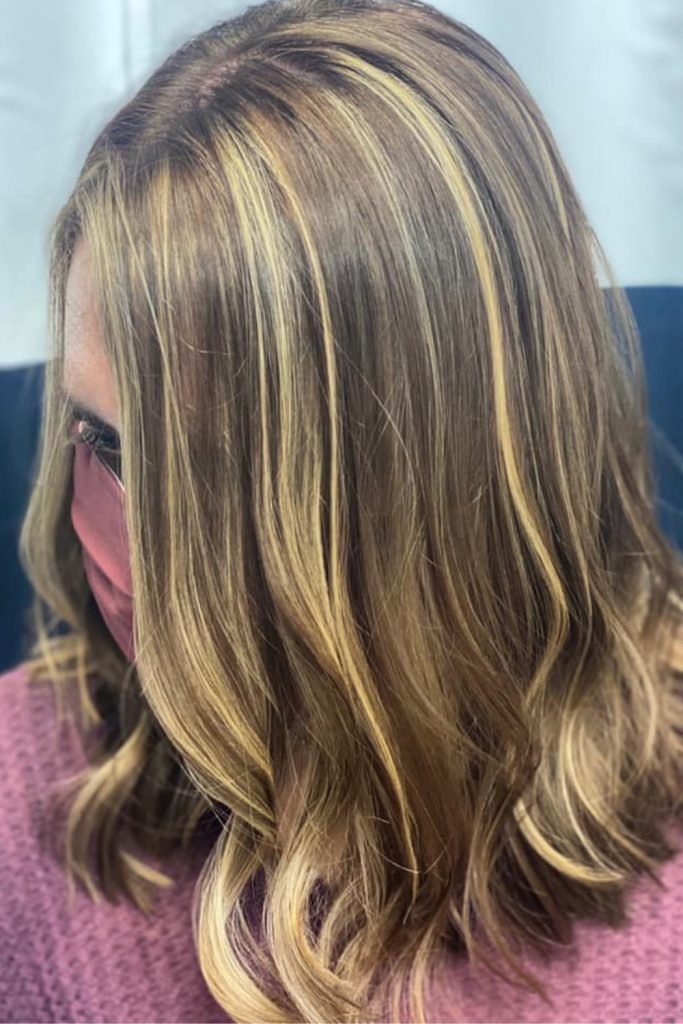 Cinnamon Ribbons on Brown Hair