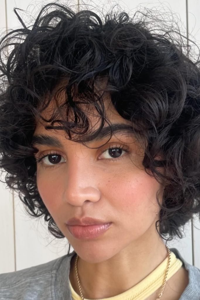Rounded Bob with Natural-Looking Curls