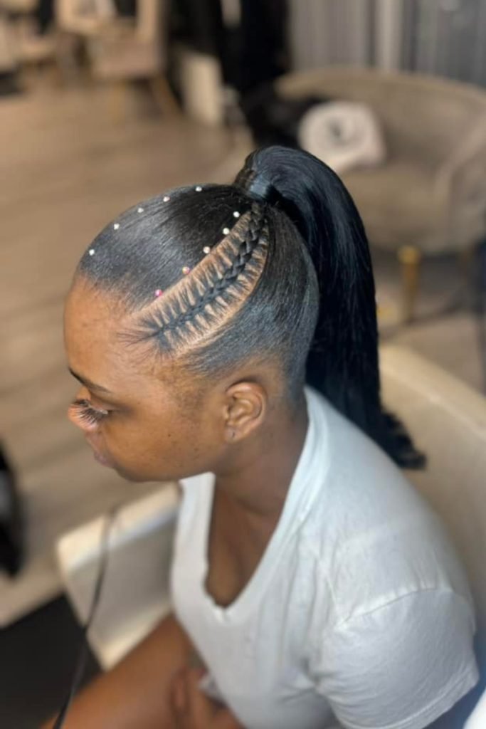 Sleek Ponytail Birthday Hairstyle