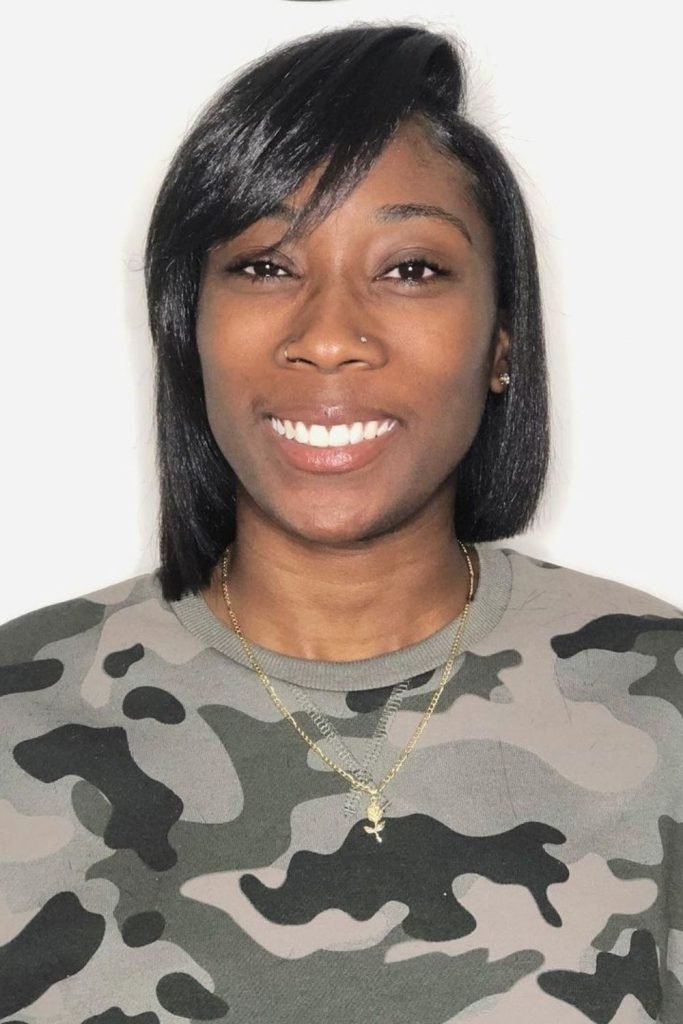 Asymmetrical Silk Press Bob