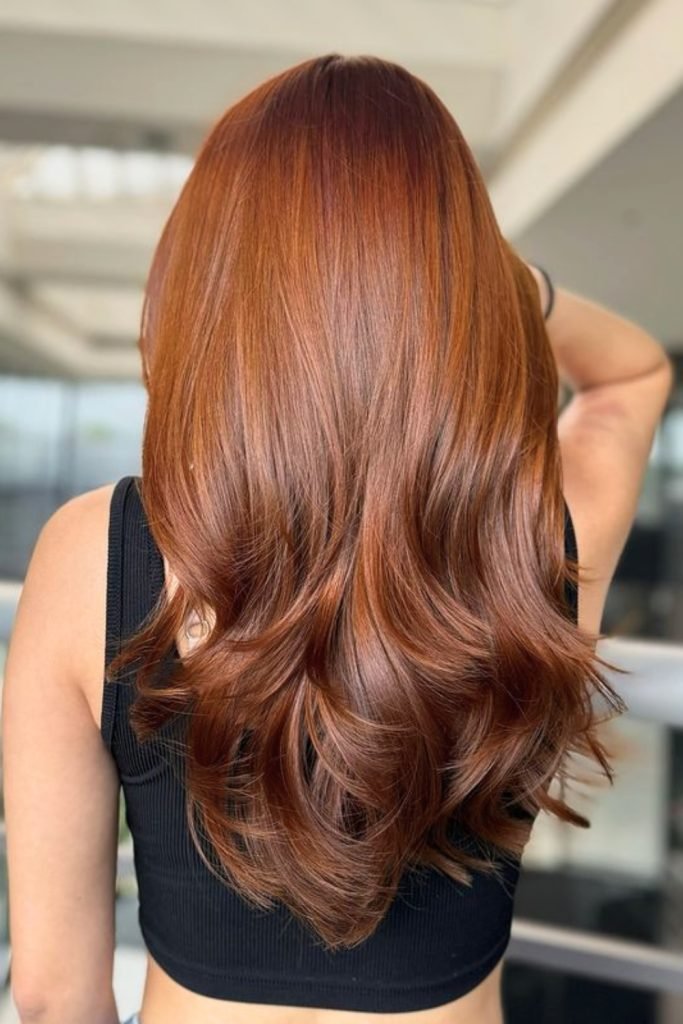 Autumnal Auburn Waves