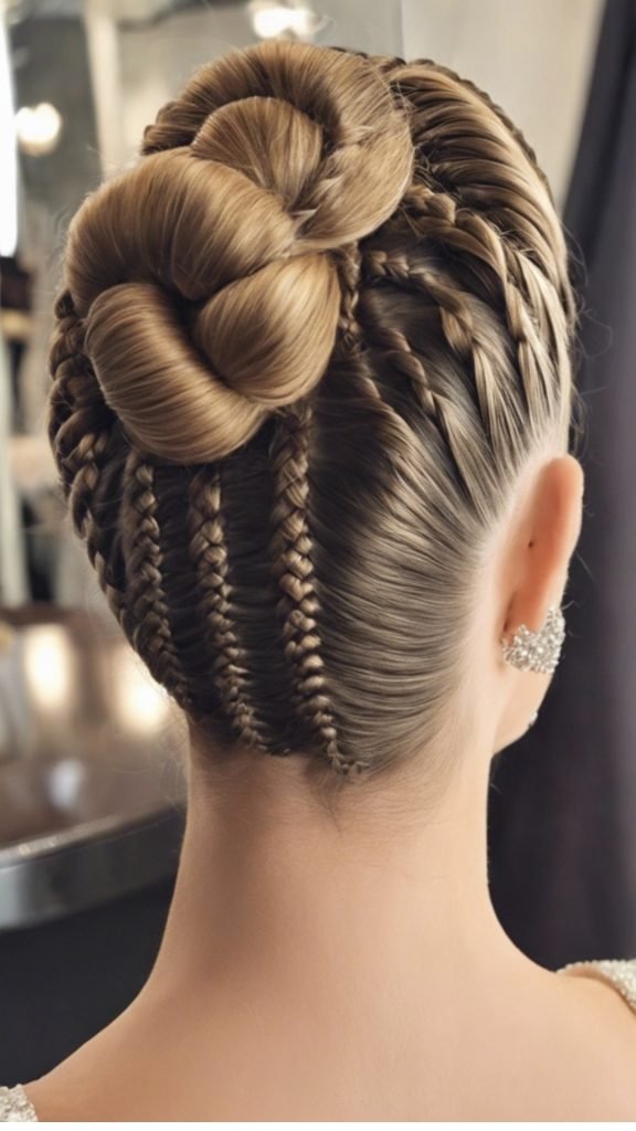 Cornrow Braided Bun
