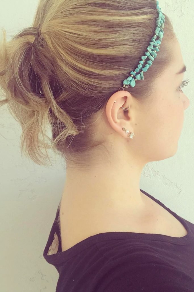 Messy Bun with a Decorative Headband