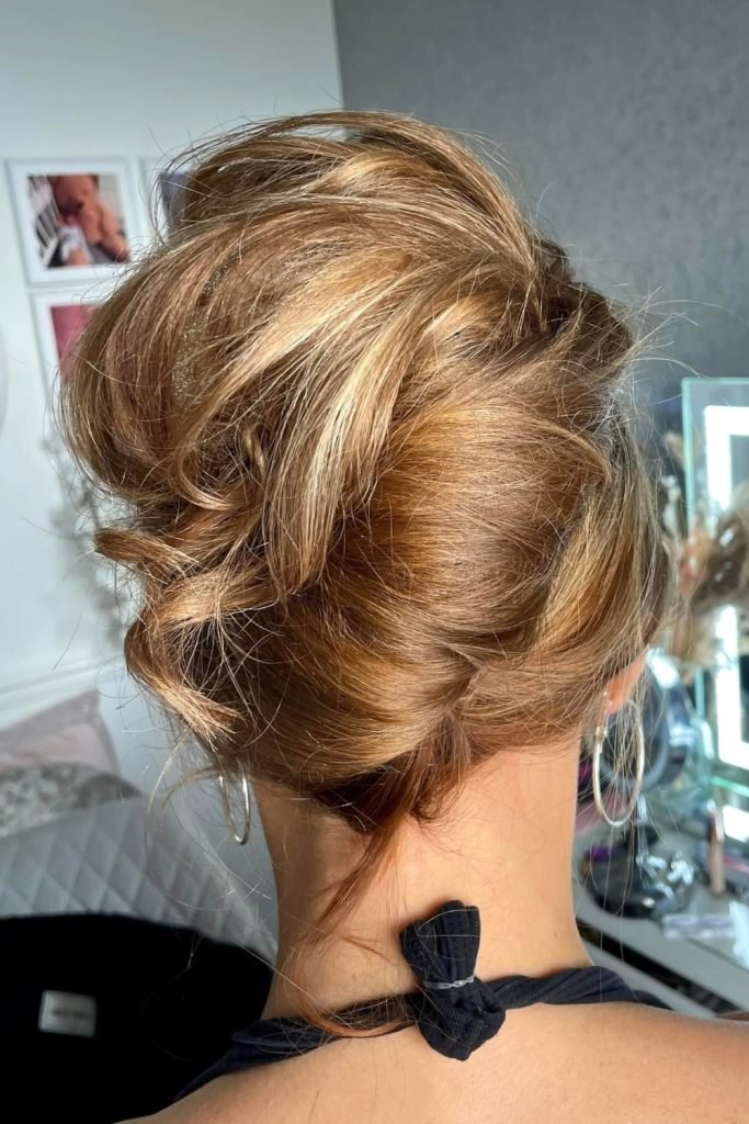 Messy French Twist Hairstyle