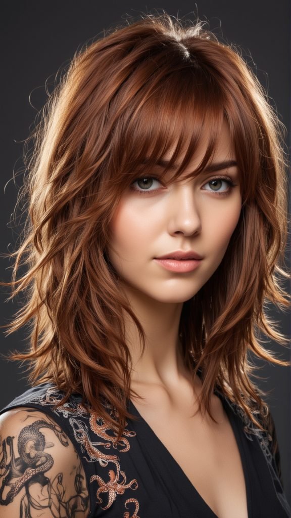 Modern Octopus Medium Hairstyle with Bangs