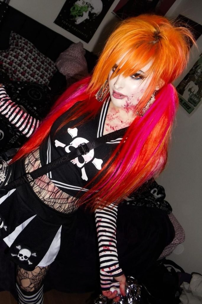 Neon Punk Emo Scene Hair