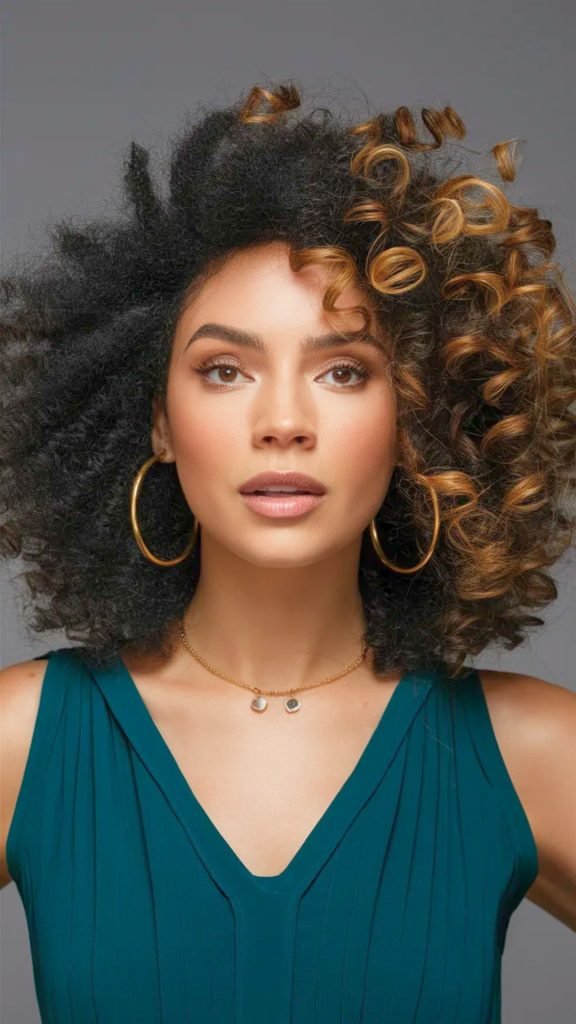 Thick Ringlets with Highlights