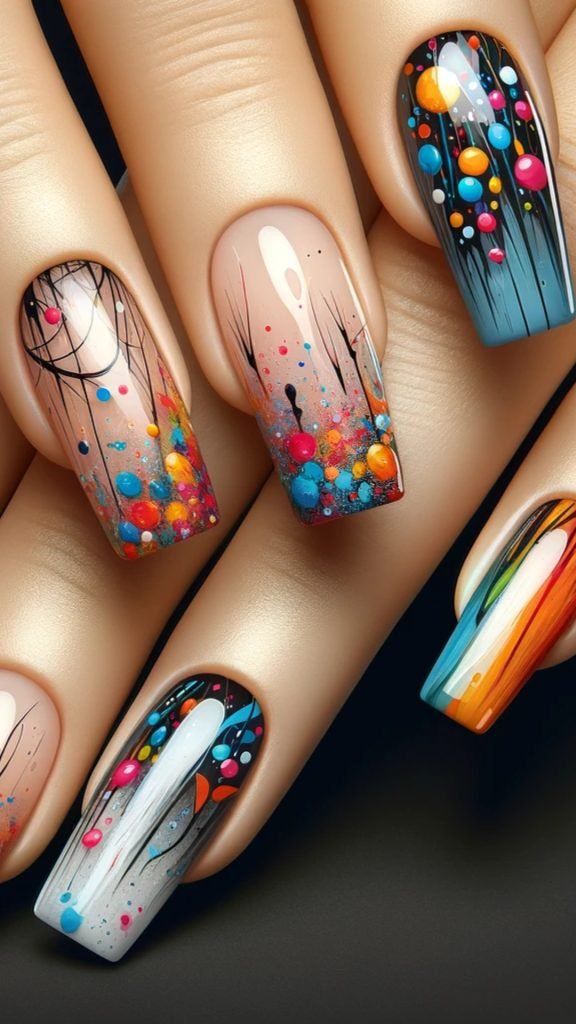 Abstract Art Nail Design