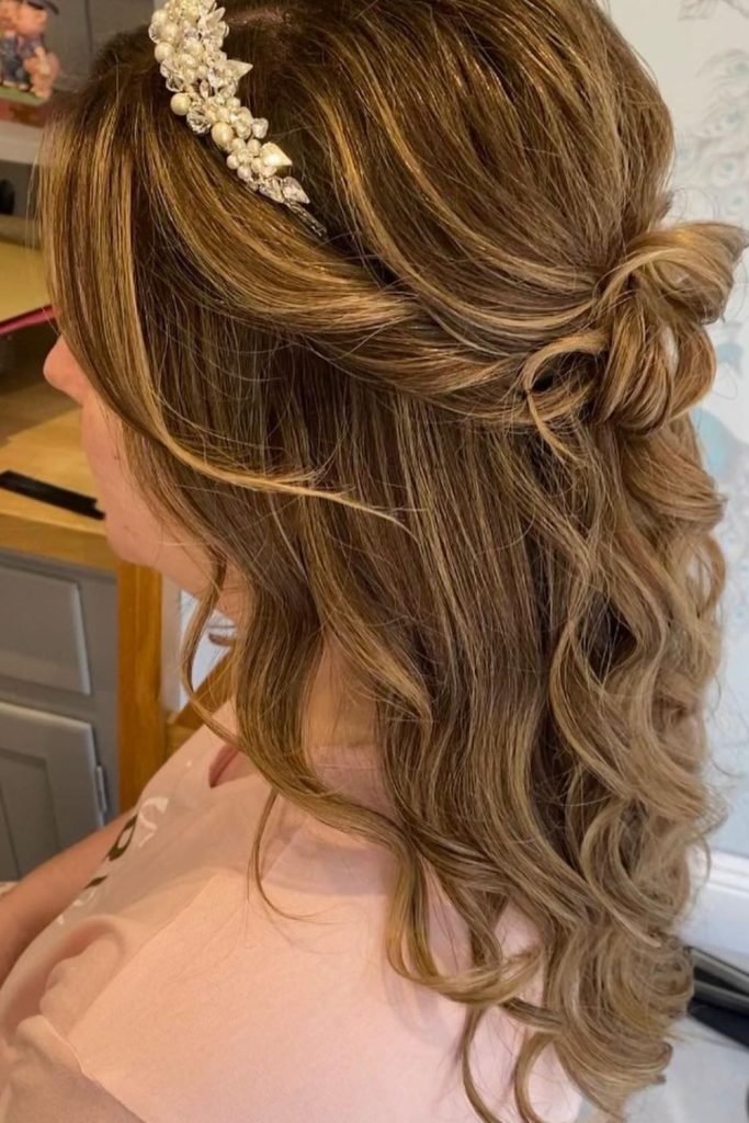 Crystal Tiara Birthday Hairstyle