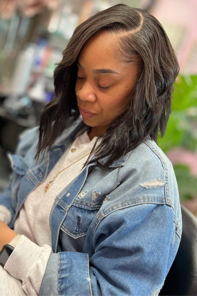 Curled Choppy Bob Hairstyle
