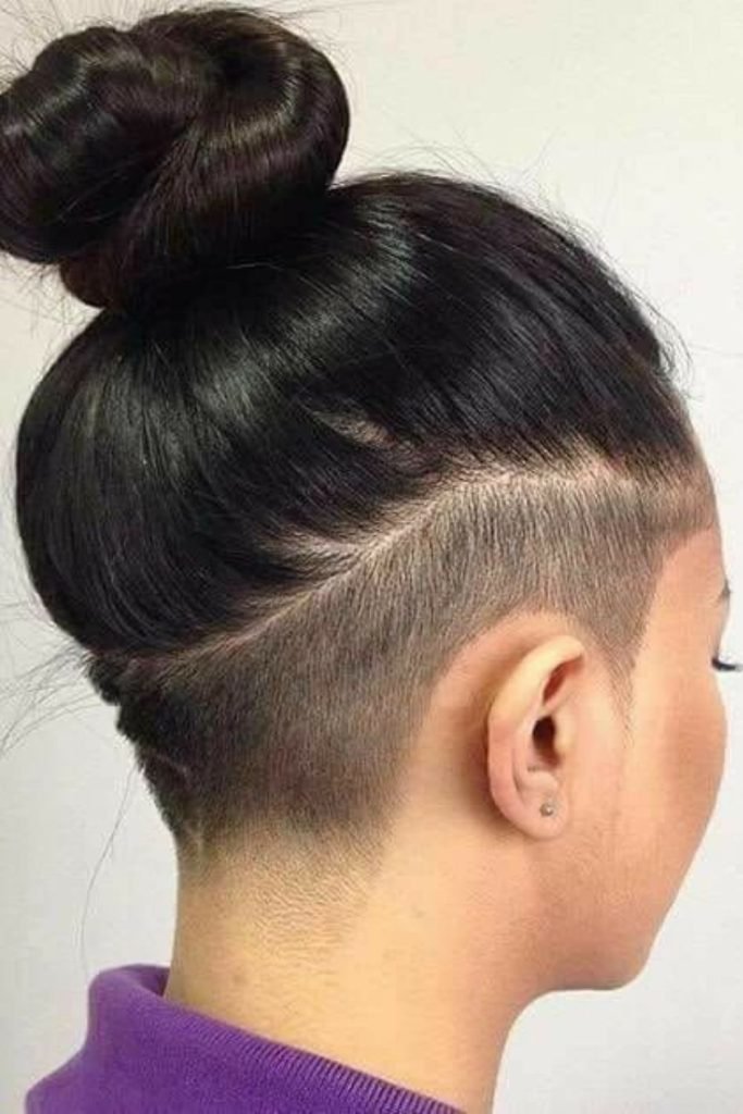 20. Shaved Sides with Top Knot