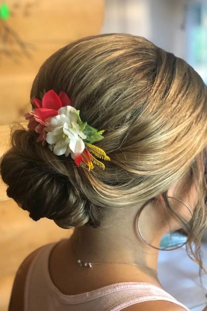 Top Knot with Flower