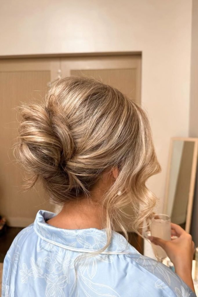Voluminous Low Bun Hairstyle