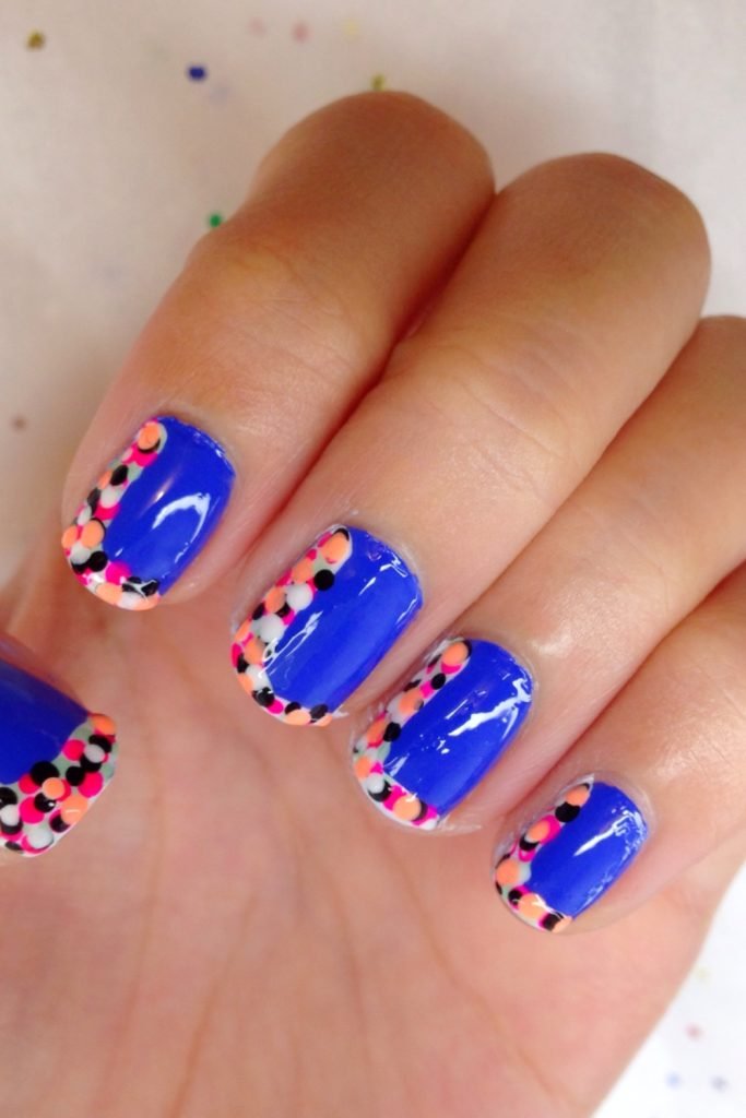 Blue Confetti Nail Polish