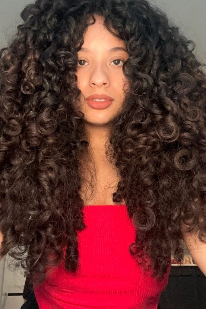 Voluminous Chocolate Curls Hairstyle