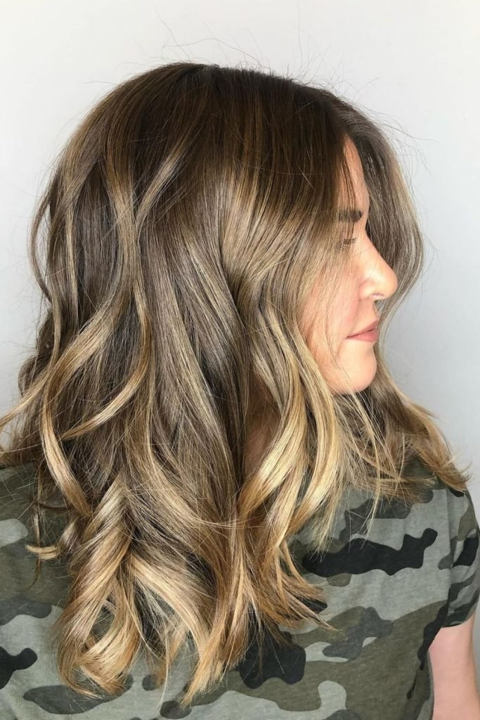 Nutmeg Spice Balayage Hair Color