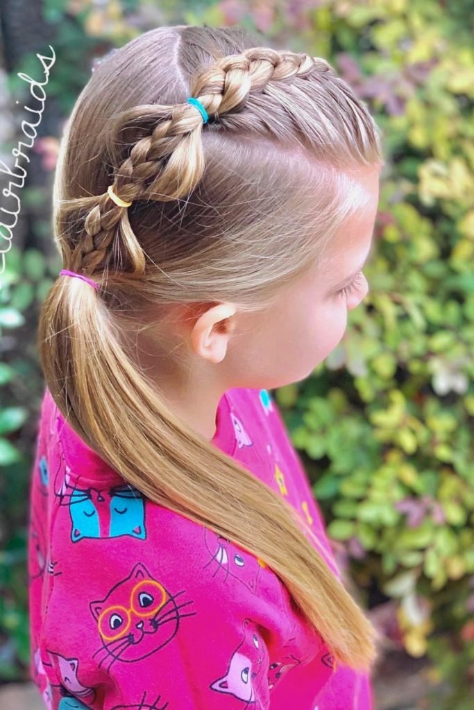 22. Braid-Enhanced Ponytail