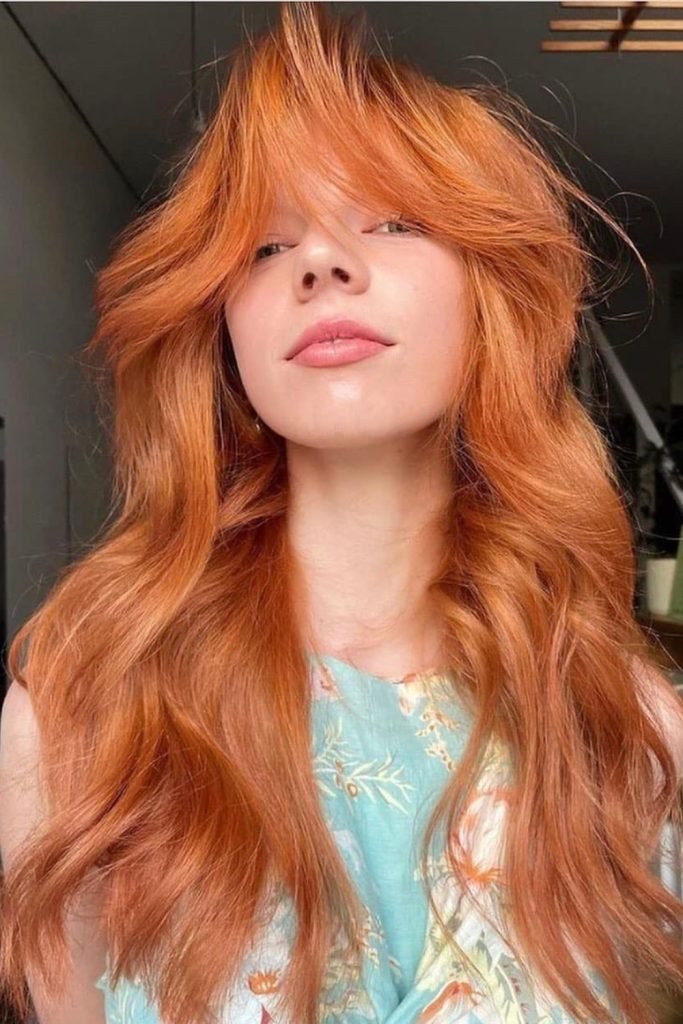 Curtain Bangs with Soft Waves
