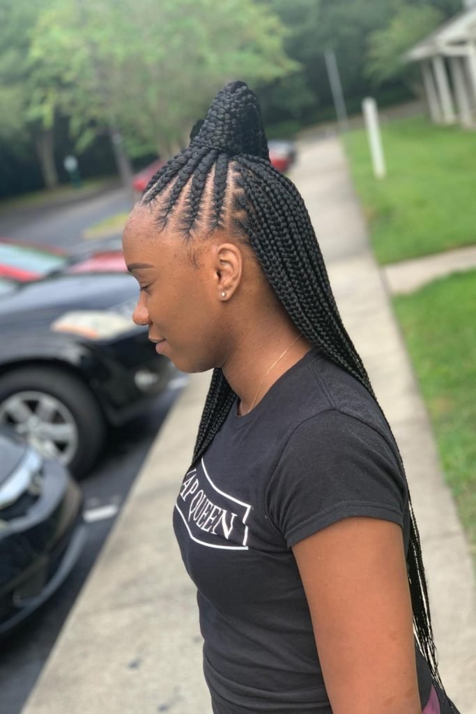 22. Half-Up Half-Down Braids Hairstyle