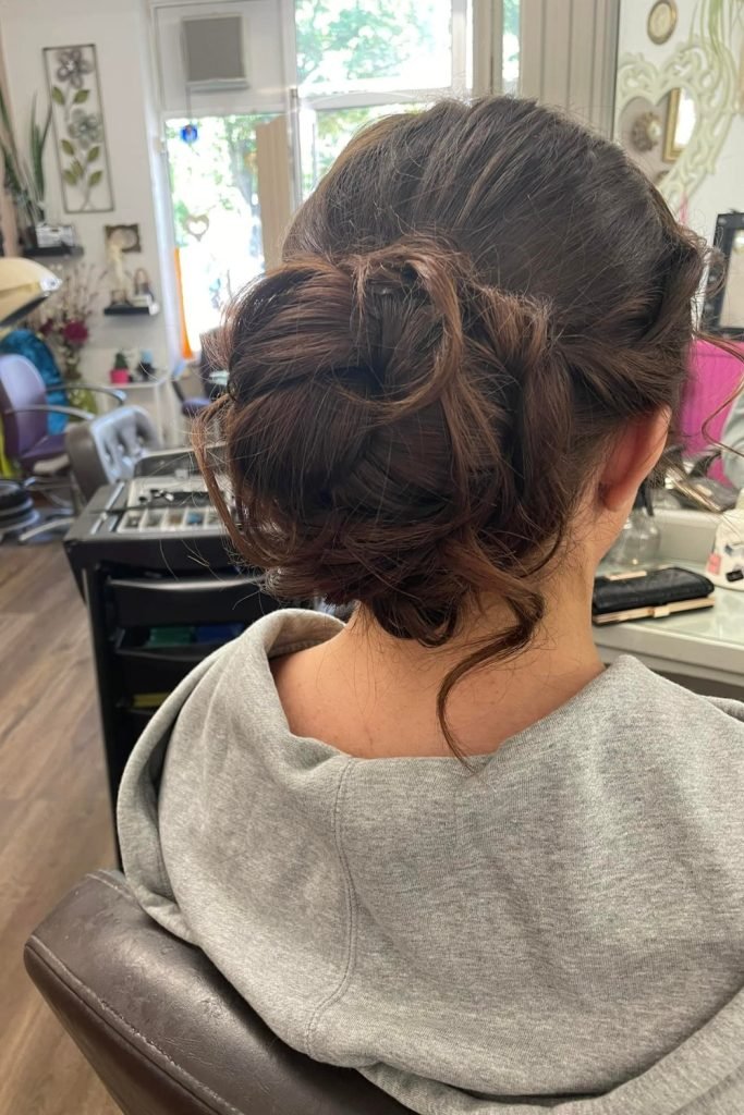 Loose Top Bun Hairstyle