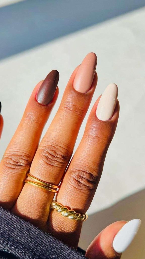 22. Matte Almond Nails