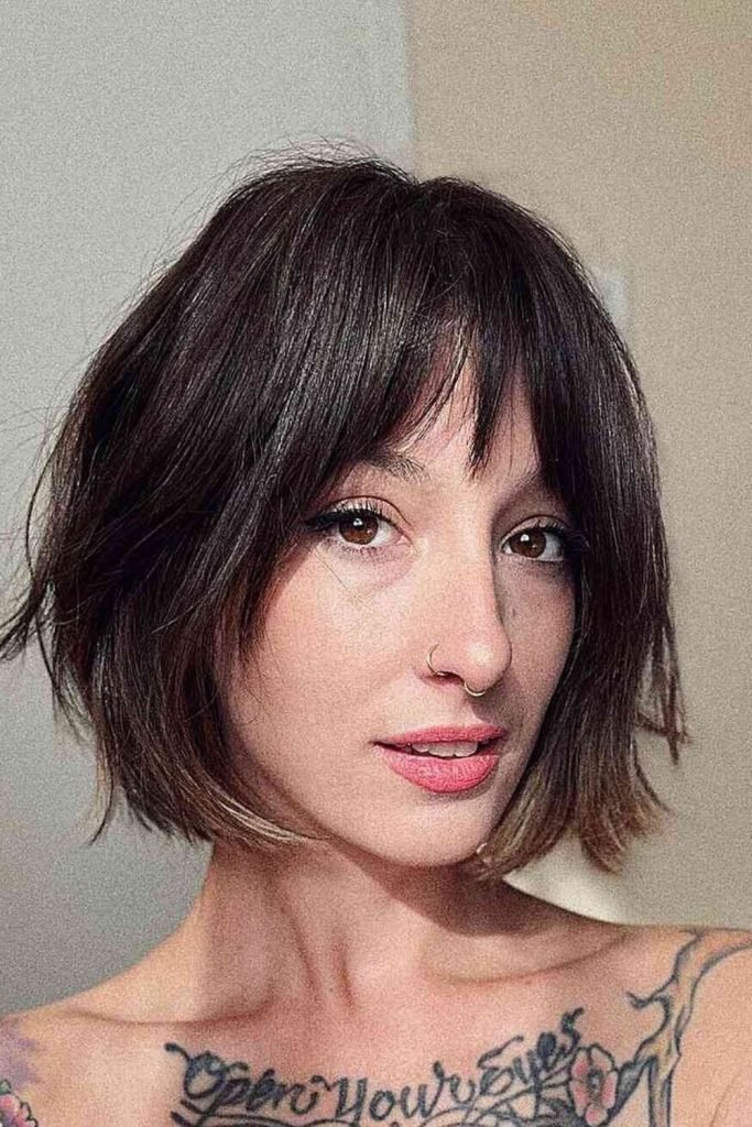 Short Bob with Wispy Bangs