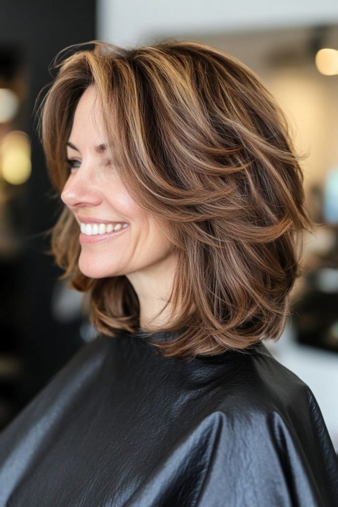 Shoulder-Length Layers Hairstyle