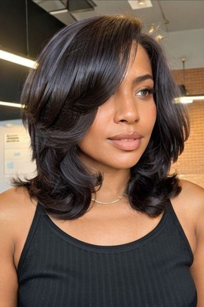 Textured Lob Hairstyle