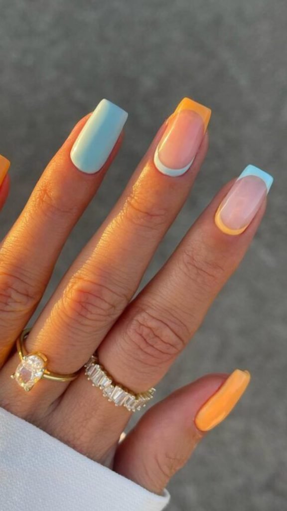Orange and Blue Color Combination