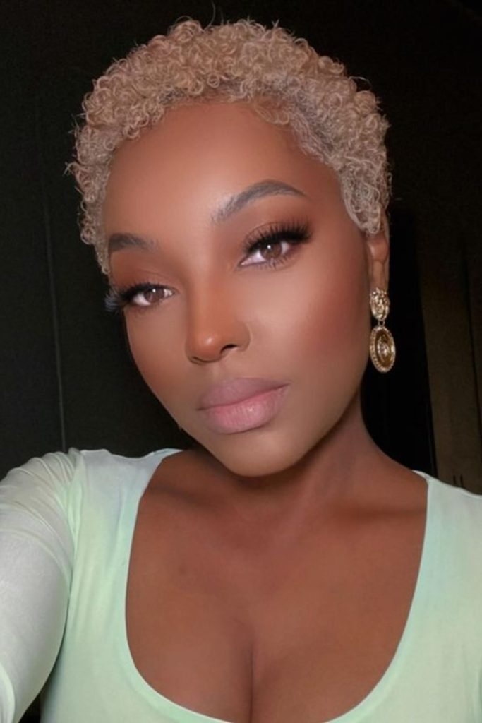 Platinum Blonde Tapered Cut