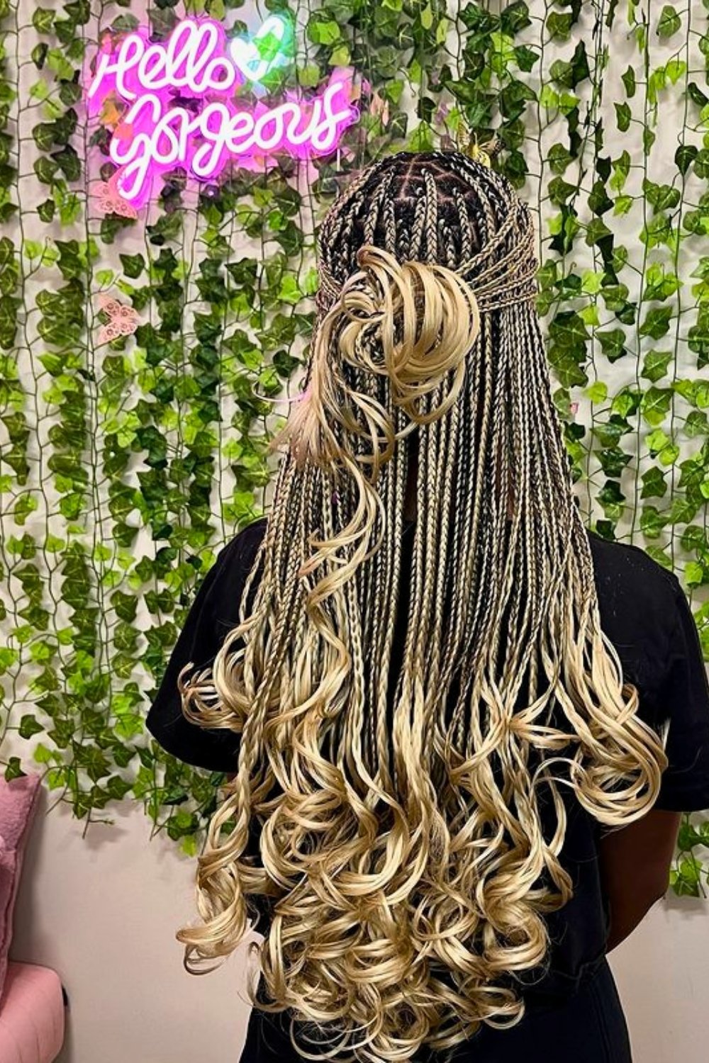 Twisted Blonde Half-Up French Hairstyle
