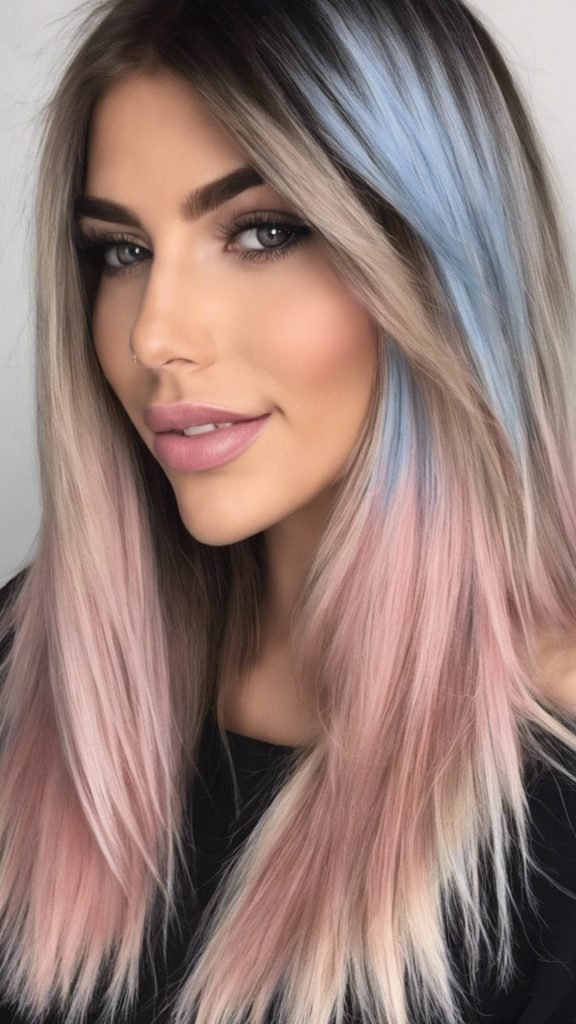 Two-Tone Split Hair