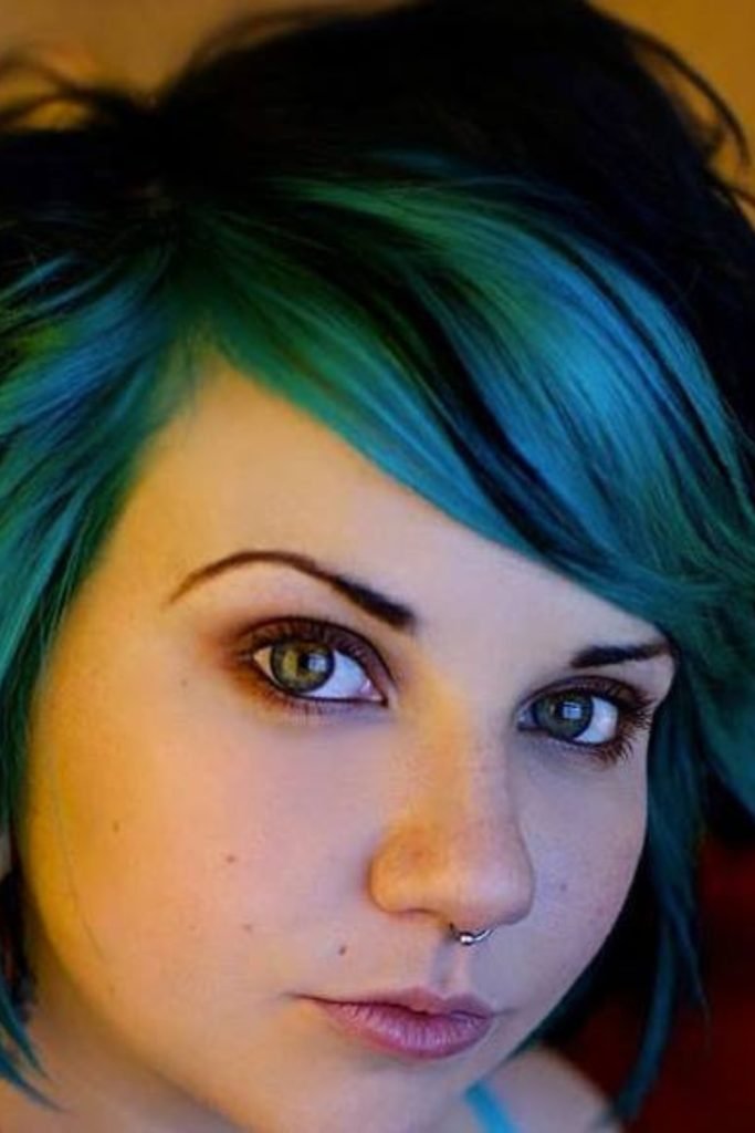 Vibrant Side Swept Bangs