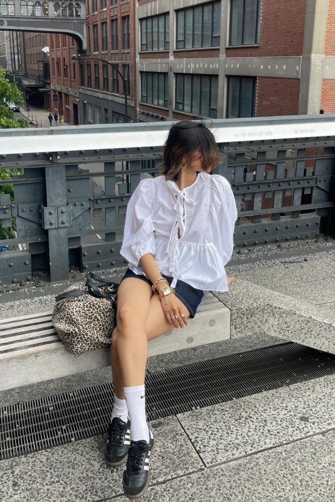 Casual Chic Outfit with White Blouse
