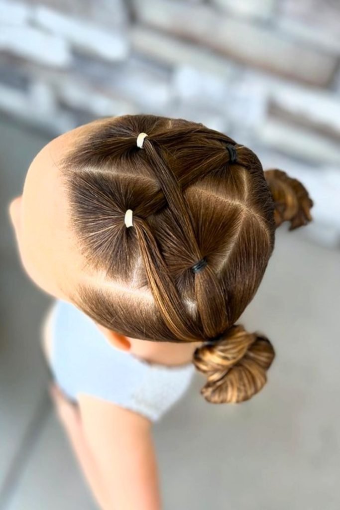 Crisscross Pigtail Buns