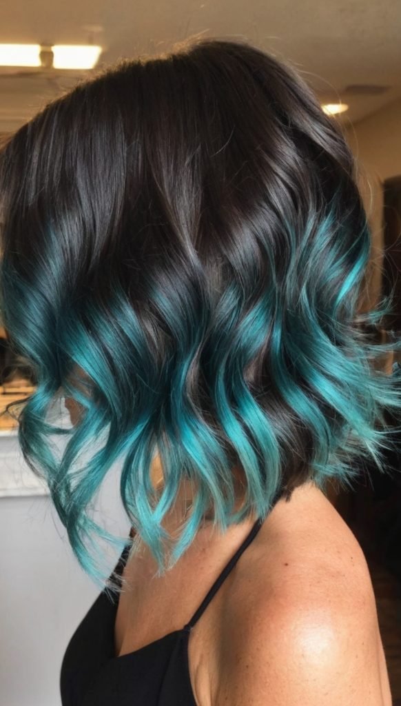 Ombre Hair with Turquoise