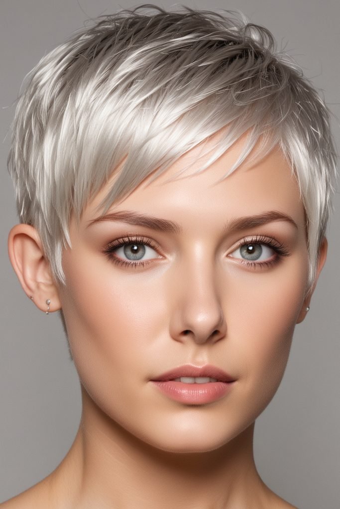 24. Platinum Pixie Hairstyle