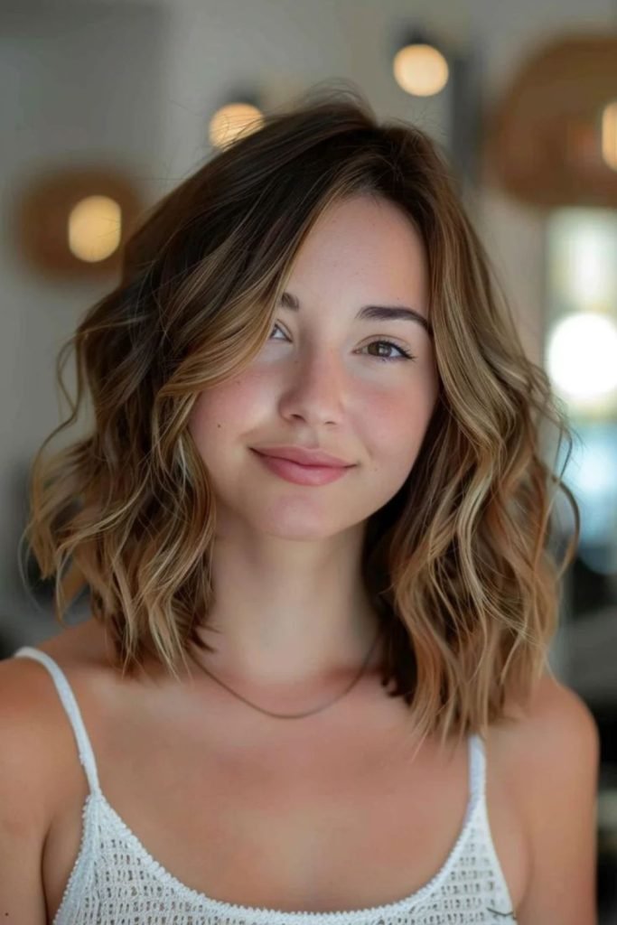 Soft Waves with Face-Framing Layers Hairstyle