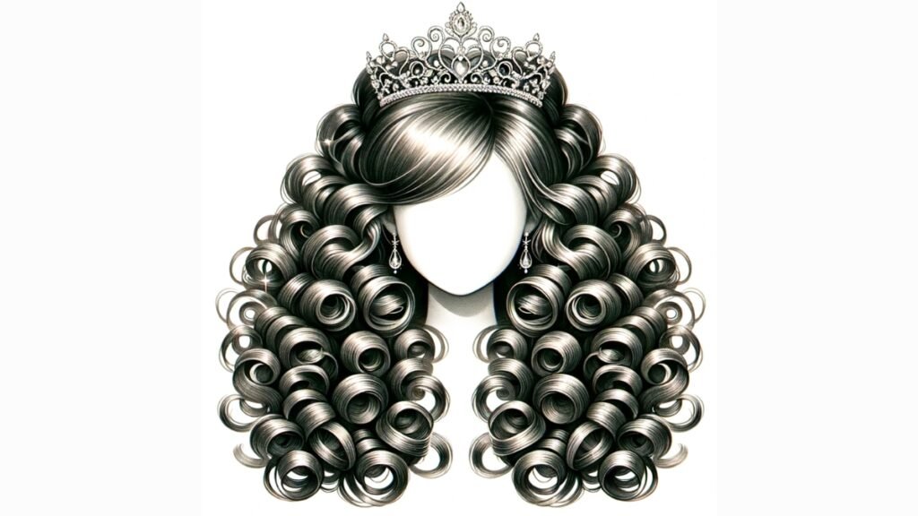 Spiral Curls with Tiara