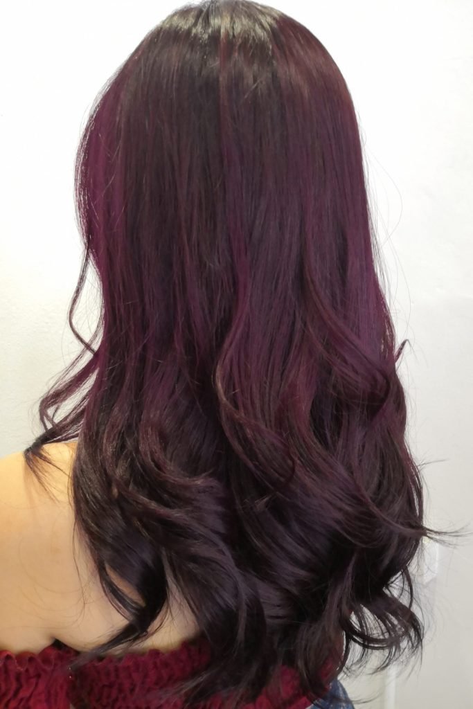Dark Lilac Hairstyle