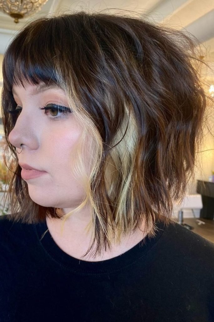 25. Edgy Choppy Bob Hairstyle